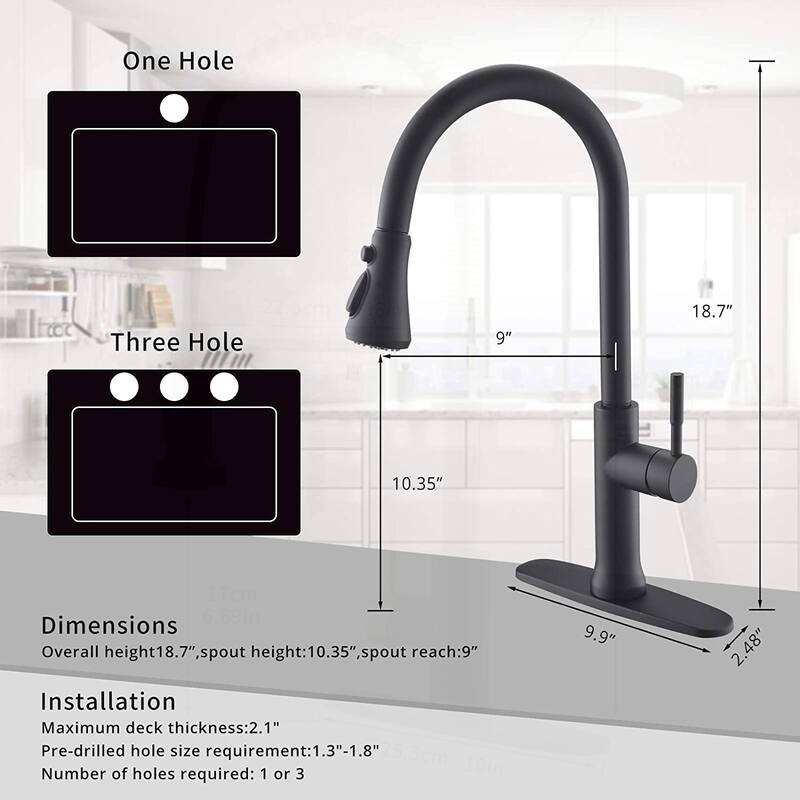 Innovative Touch-On Kitchen Faucet with Pull Down Sprayer