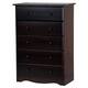 100% Solid Wood 5-Drawer Chest by Palace Imports