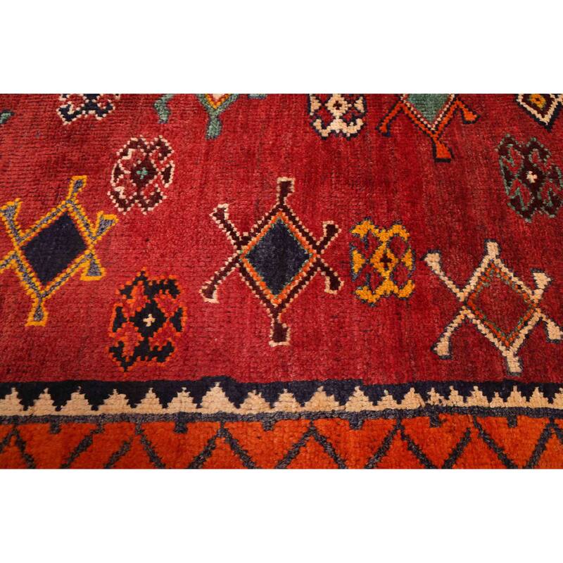 ECARPETGALLERY Hand-knotted Melis Dark Red Wool Rug - 4'0 x 7'2