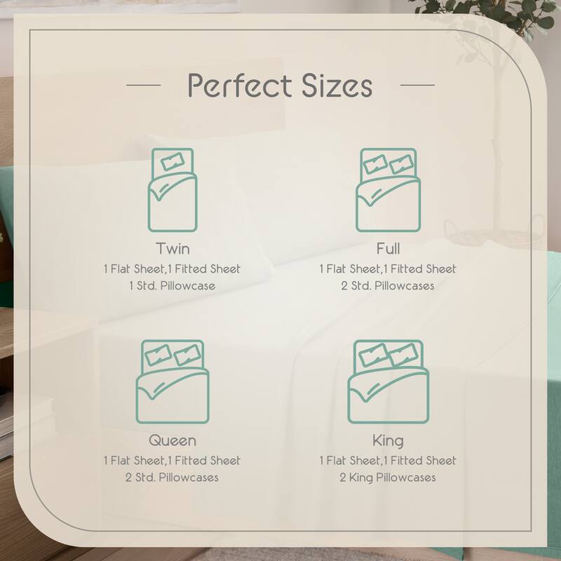 Vellux Solid Jersey Knit Sheet Set - Cotton Blend, Deep Pocket, Ultra Soft