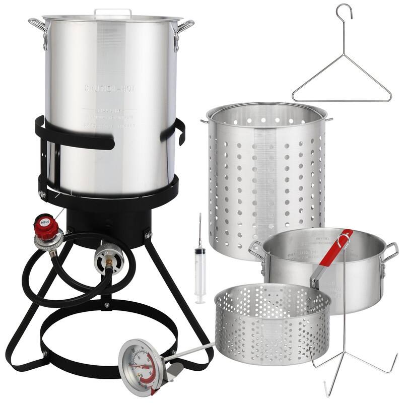 Silver Aluminum 30qt Turkey Fryer