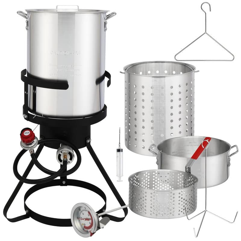 Silver Aluminum 30qt Turkey Fryer