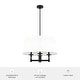 preview thumbnail 6 of 5, Hunter Briargrove 4-Light Chandelier with Shade - Kitchen Island, Dining Room, Entry - Geometric, Transitional - 24"