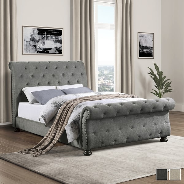 Queen Sleigh Bed Upholstery