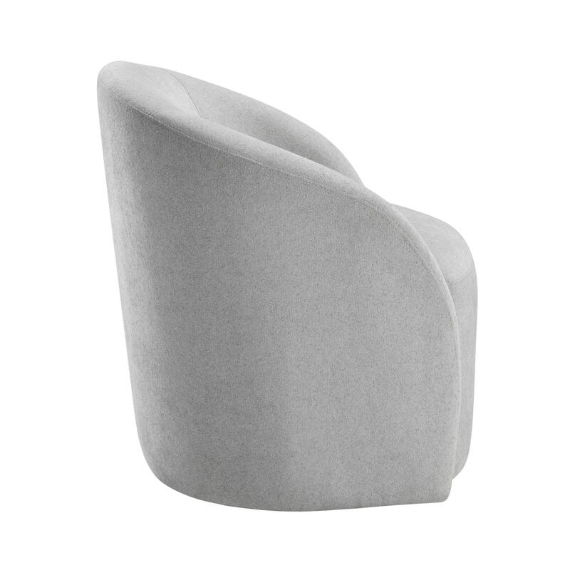 Tapestry 28.5" Boucle Swivel Chair - 360-Degree Metal Swivel Base