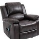 preview thumbnail 10 of 17, Clihome Blue Faux Leather 8-Point Massage Recliner