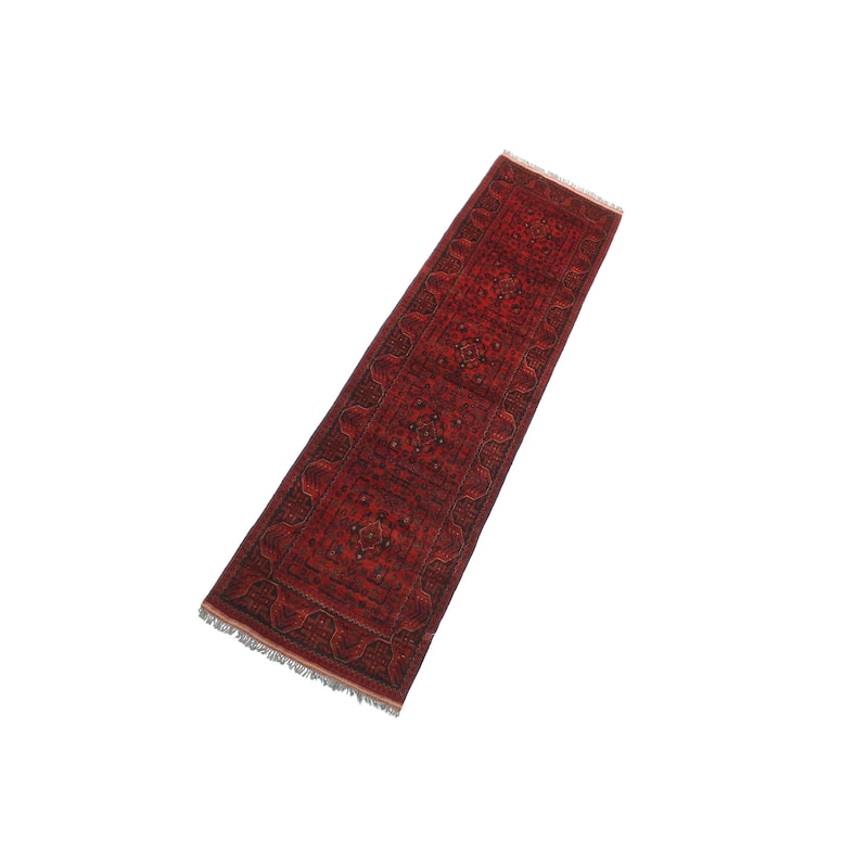 Vintage Biljik Khal Mohammadi Jocelyn Red/Blue Runner - 2'6'' x 9'5''