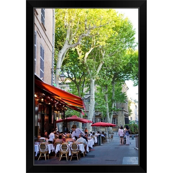 "City View in Aix-en-Provence, Provence-Alpes-Cote d'Azur, France" Black Framed Print