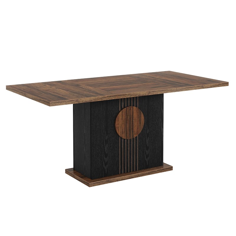 Wooden Dining Table, Kitchen Dinner Table, Dining/Living Room Accent Dinner Table Family Gathering Table