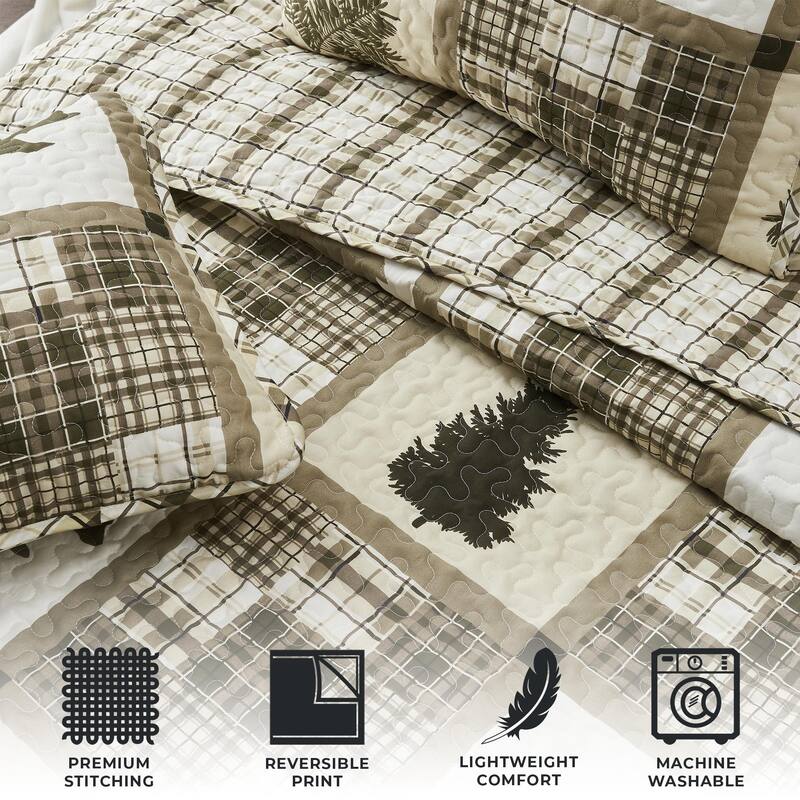 Premium Rustic Lodge All-Season Quilt Set