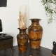preview thumbnail 1 of 18, Brown Iron Metal Rustic Eclectic Vase Duo (Set of 2)