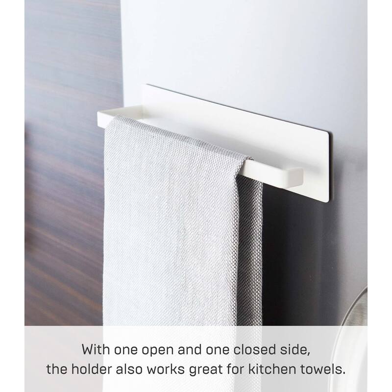 Yamazaki Home Magnetic Paper Towel Holder, Steel, Holds 2.2 lbs - L 2.95 x W 3.15 x H 11.42 inches