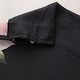 preview thumbnail 3 of 2, Poinsettia Feliz Navidad Christmas Holiday Kitchen Curtain - Black