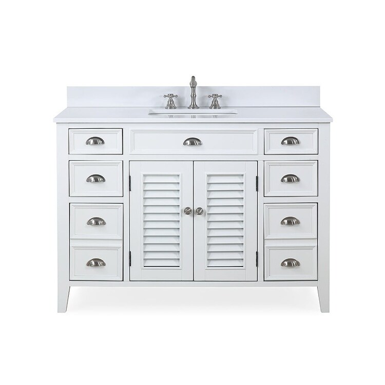 46 Inch White Single Sink Bathroom Vanity - Bed Bath & Beyond