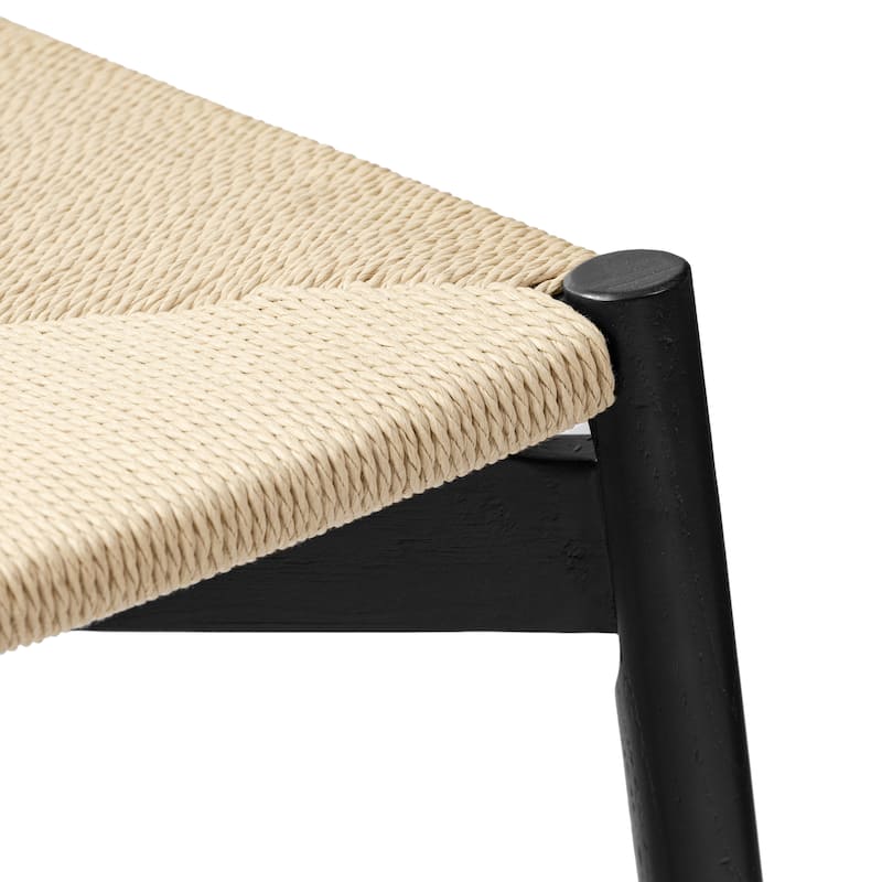 Poly & Bark Hamm Counter Stool - Solid Wood Frame with Woven Rope Seat