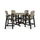 preview thumbnail 2 of 6, Signature Design by Ashley Fairen Trail Black/Driftwood 5-Piece Outdoor Dining Package - 45.13" W x 45.13" D x 42" H