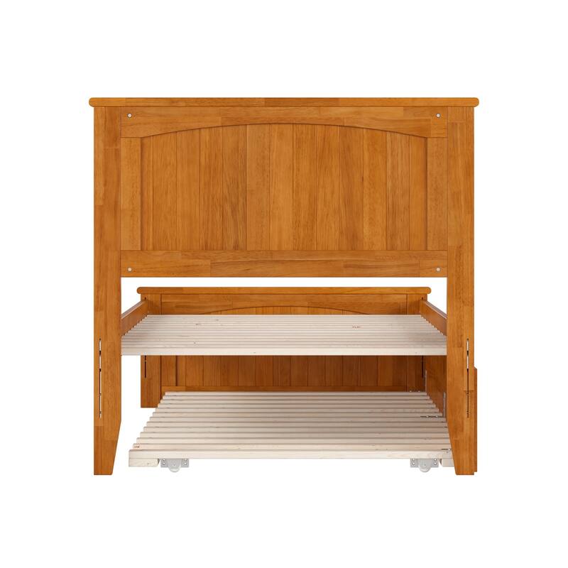 Nantucket Solid Wood Platform Bed with Matching Footboard & Twin Trundle
