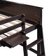 preview thumbnail 13 of 15, Full size Loft Bed with Drawers and Desk, Wooden Loft Bed with Shelves, Maximized Space, No Box Spring Required, Espresso