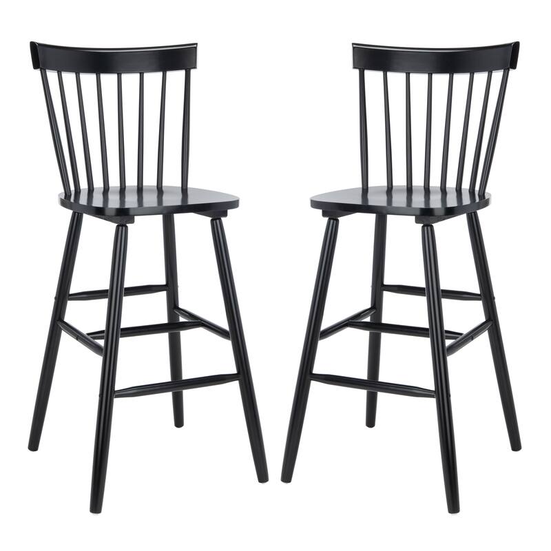 SAFAVIEH Belva 30-inch Spindle Farmhouse Bar Stool (Set of 2) - 20" W x 21" D x 44" H - 20"W x 21"D x 44"H