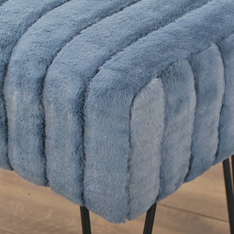 Serenta SuperMink Fauxfur Ottoman Bench