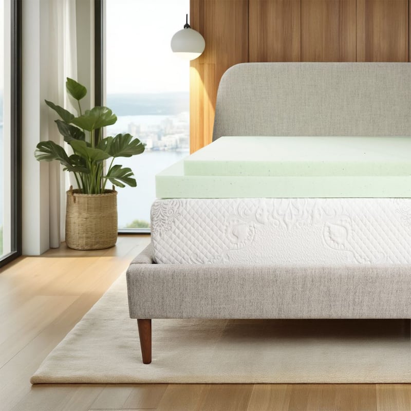 Bridgevine Home 2 inch Cool Gel Memory Foam Mattress Topper - King