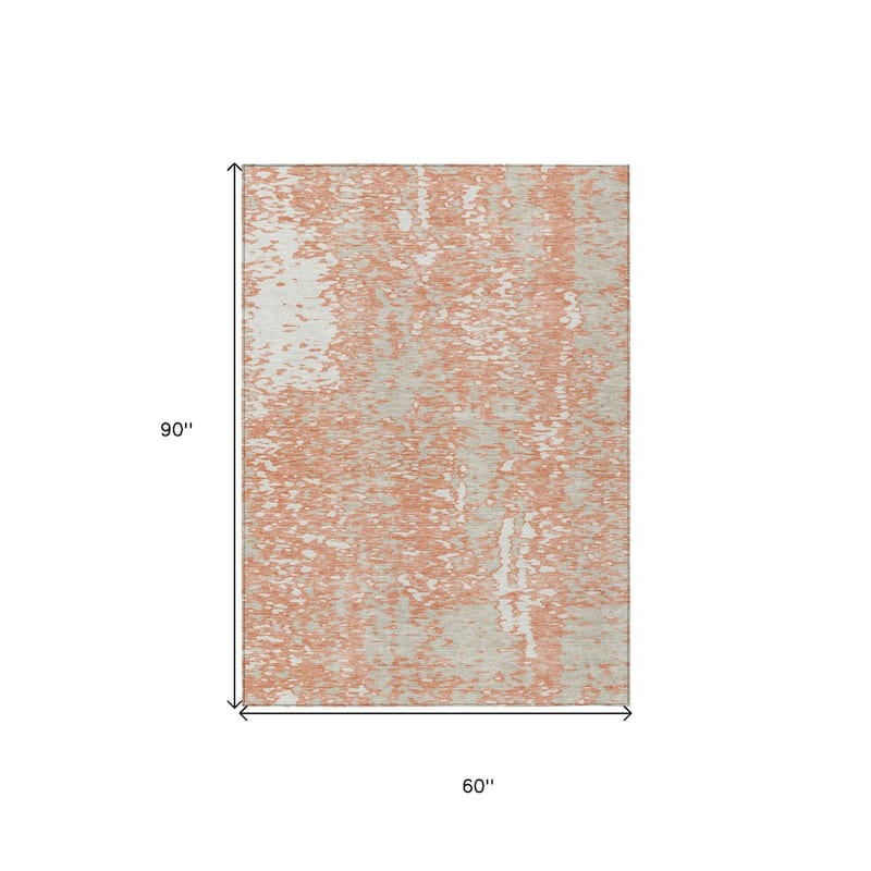 HomeRoots Abstract Transitional Rectangle Outdoor Rug