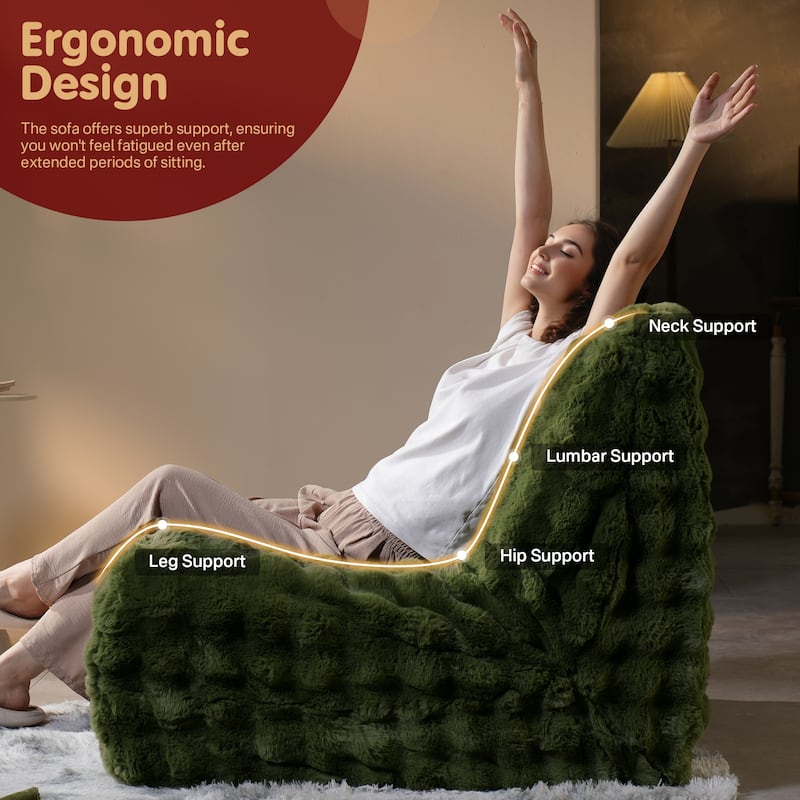 OVIOS Cloud-Like Plush Bean Bag Chair (Reinforced Pile Edition)