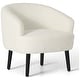 preview thumbnail 39 of 71, Bayville Sherpa Polyester Upholstered Barrel Chair - Faux Shearling