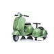 preview thumbnail 1 of 67, 6V Licensed Vespa Scooter Motorcycle with Side Car for Kids - Classic Design & Safe Fun Green
