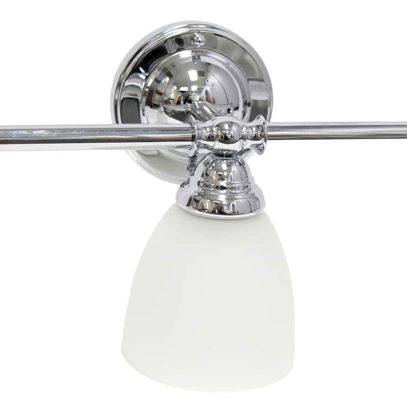 3-Light Vanity Light - Metal & Glass Shade Uplight Downlight - Bathroom, Hallway, Entryway Fixture - 9.5