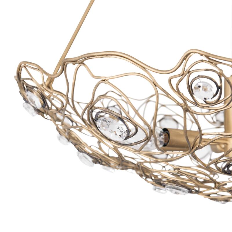 Varaluz Ethereal Rose Inverted Pendant Light - Havana Gold Ombre