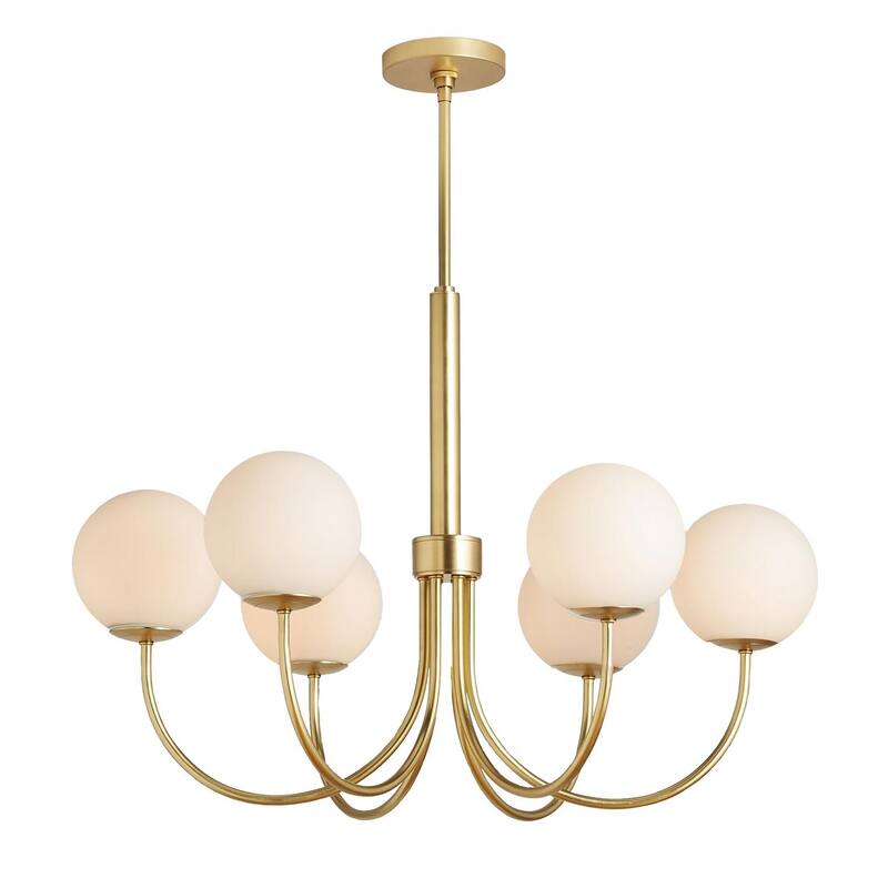 Bard Globe Chandelier - White - 30"