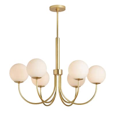 Bard Globe Chandelier - White - 30"