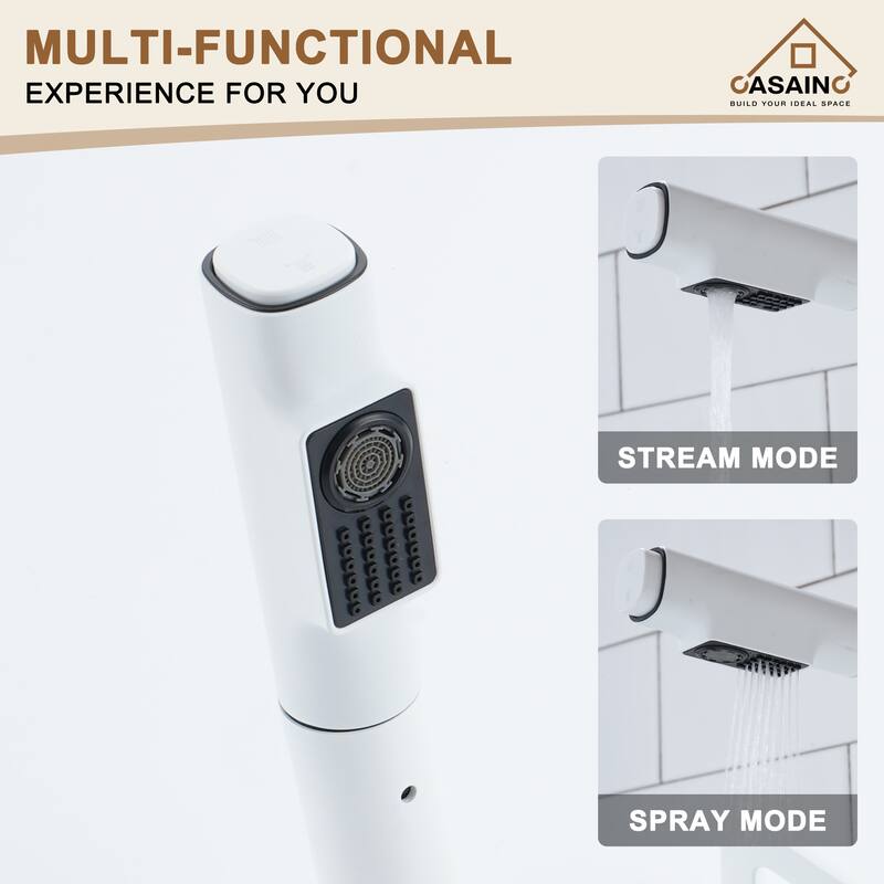 Single Handle Pull Out Sprayer Kitchen Faucet with Advanced Spray