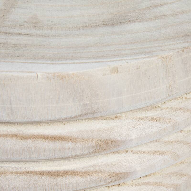 Paulownia Wood Carved Stool