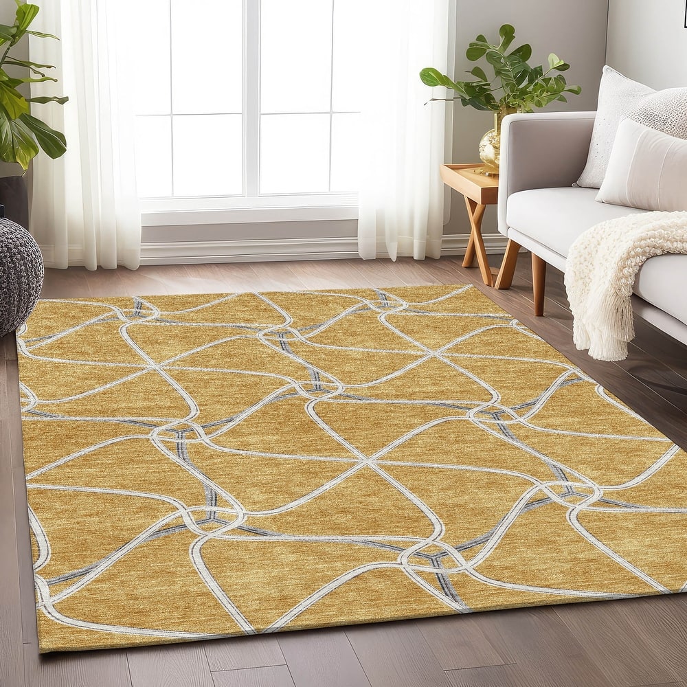 Premium Washable Super Soft Contemporary Geo Mayfield Rug