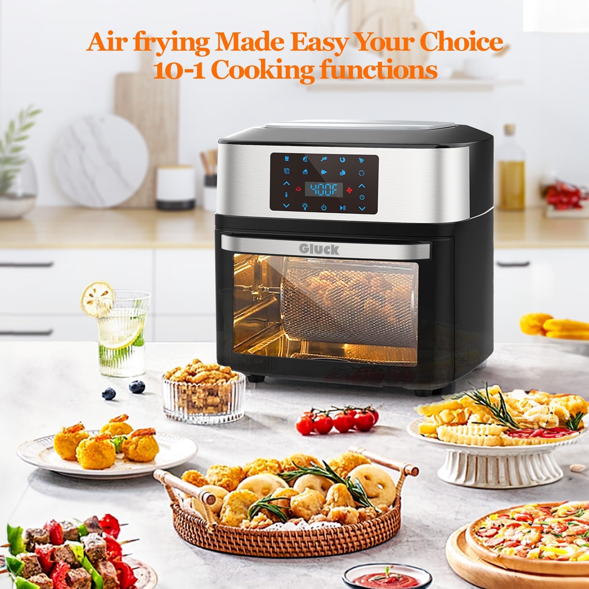 Air Fryer Oven, 10-in-1 20 QT Airfryer Oven with Visible Cooking