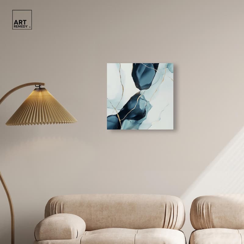 Cerulean Flow III Canvas by Art Remedy, Gallery Wrapped