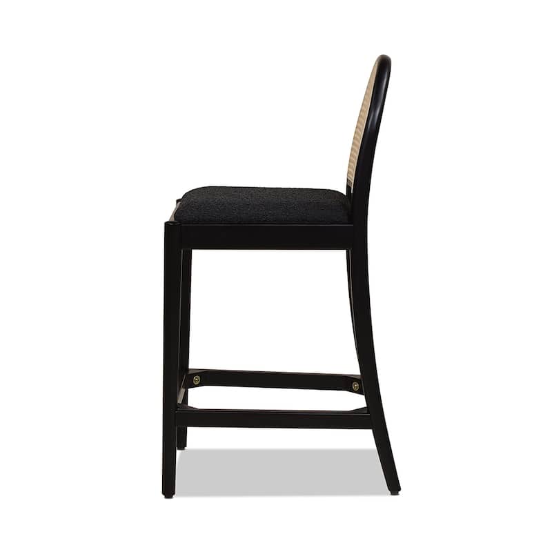 Panama Arched Cane Rattan Counter and Bar Stool (Set of 2)