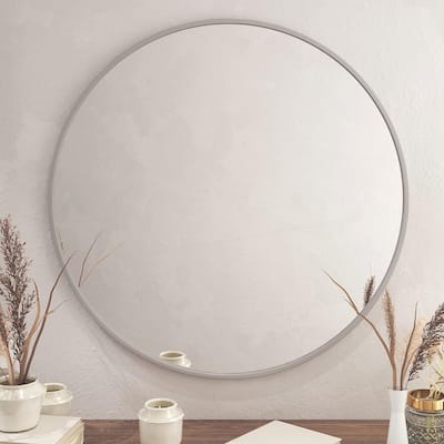 36 Inch Metal Framed Round Bathrrom Mirror