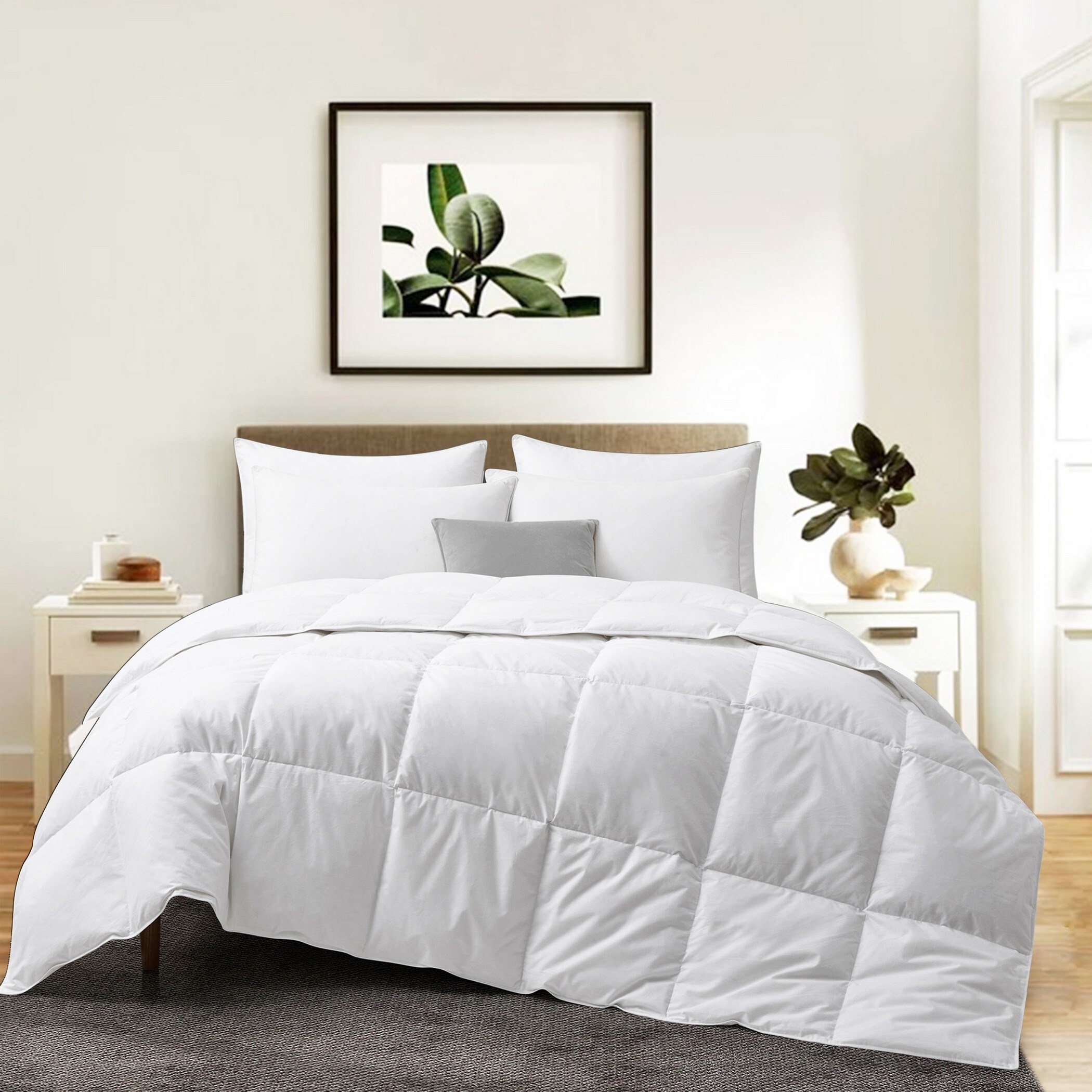 Cotton, Lightweight, SewnThrough BoxStitch Down Comforters and Duvet