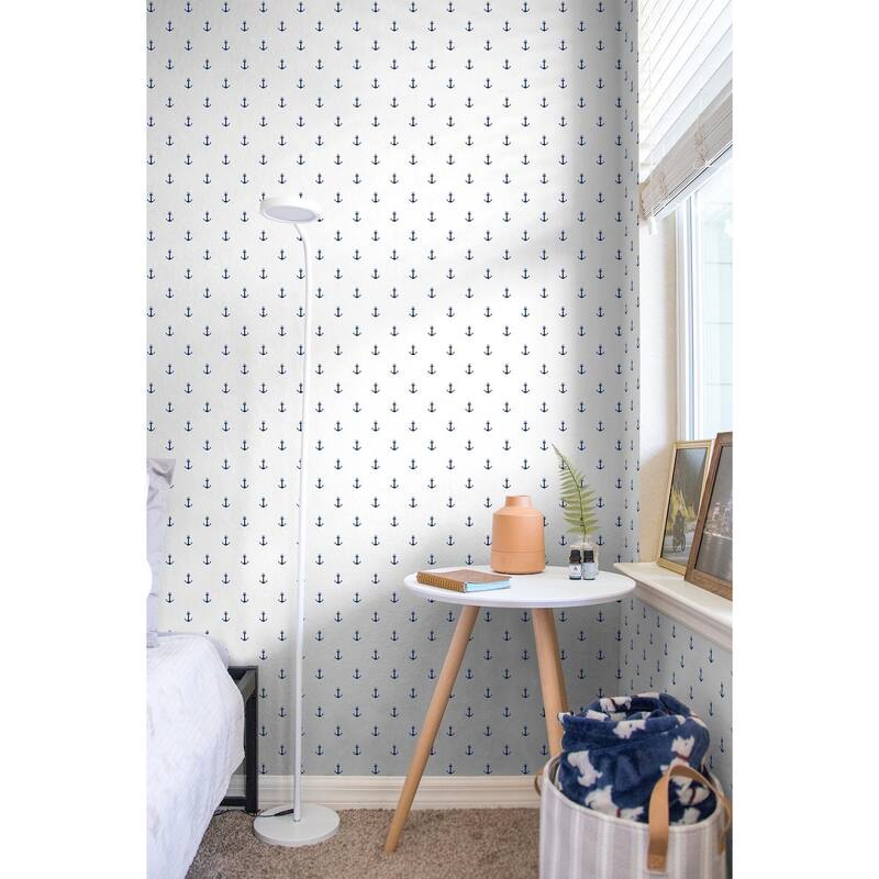 Seabrook Designs Anchors Away Unpasted Wallpaper