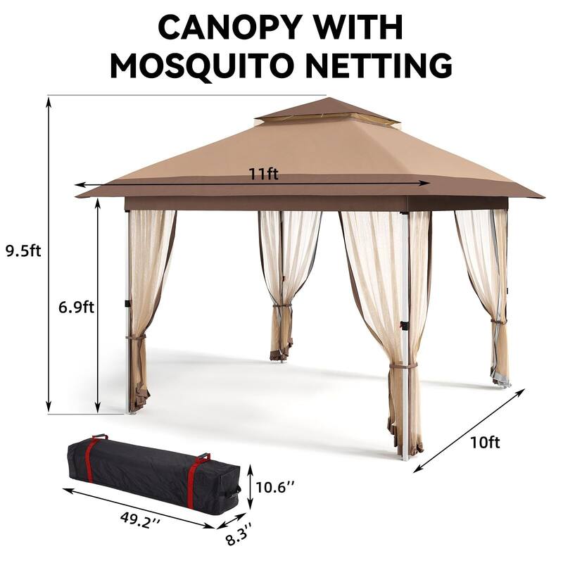 12'x12',11'x11' Gazebo Outdoor Pop up Canopy Tent