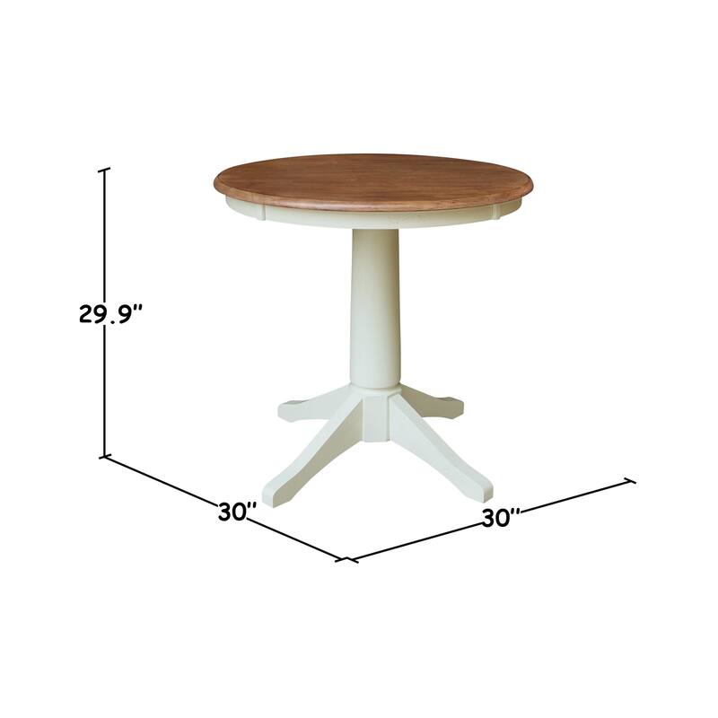 30" Round Pedestal Dining Table - Unfinished