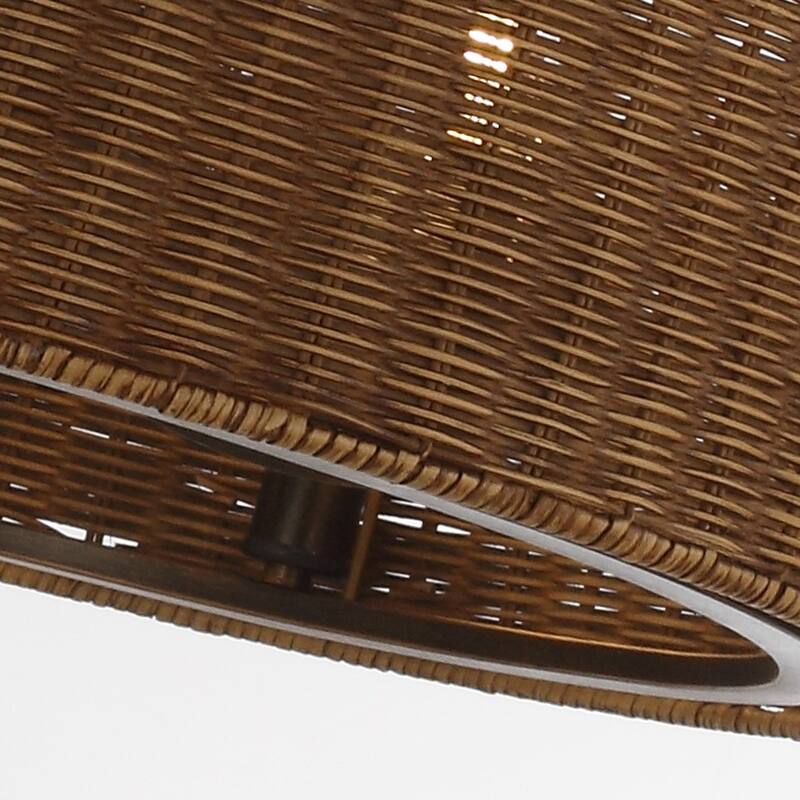 24" 3-Blade 6-Light Woven Farmhouse Ceiling Fan with Light