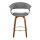 Option Light Grey Fabric/Walnut/Chrome Metal
