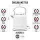 preview thumbnail 5 of 12, HADEN Chelsea 1.7 Liter (7 Cup) Cordless Electric Kettle with Auto Shut-Off and Boil-Dry Protection