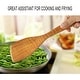 preview thumbnail 8 of 6, 12.8" Wood Turner Spatula Heat Resistant Non-Sticky Seamless - 13"Len