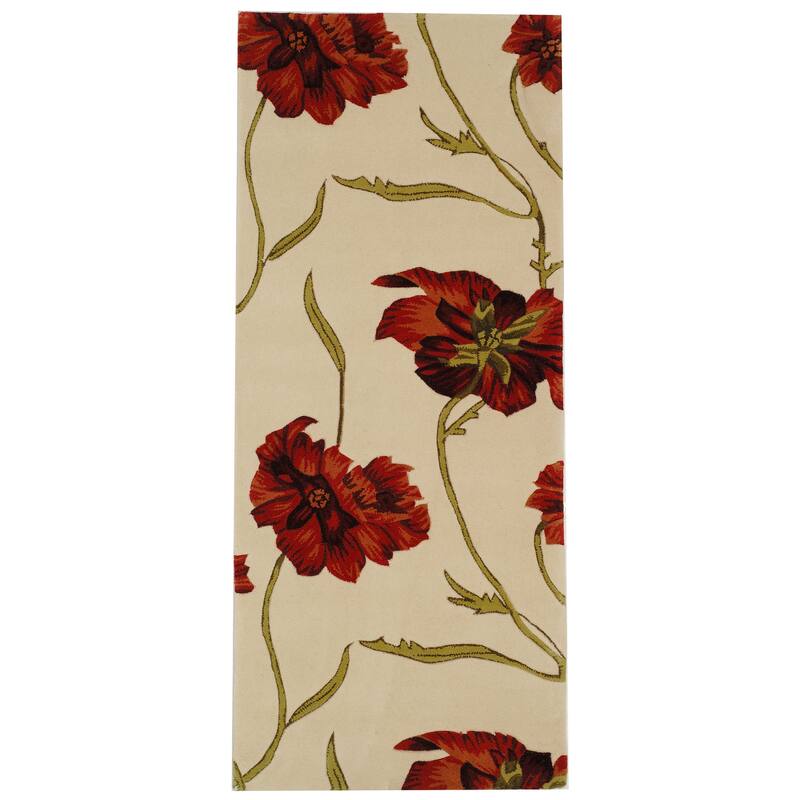 SAFAVIEH Handmade Mandarin Oliviera Country Floral Wool Rug