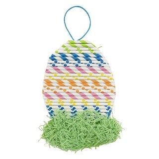 Paper Straw Sign Easter Egg Paper Straw Sign Craft Kit-6, Activities for Kids & Adults ...